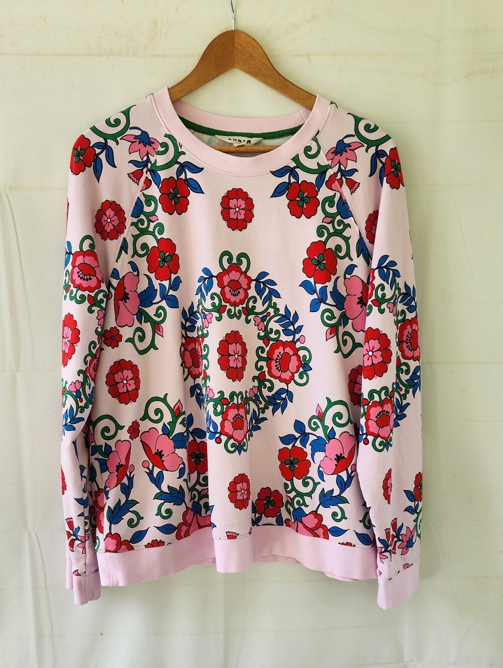 Boden Pink Floral Print Sweatshirt - Picture 3 of 12